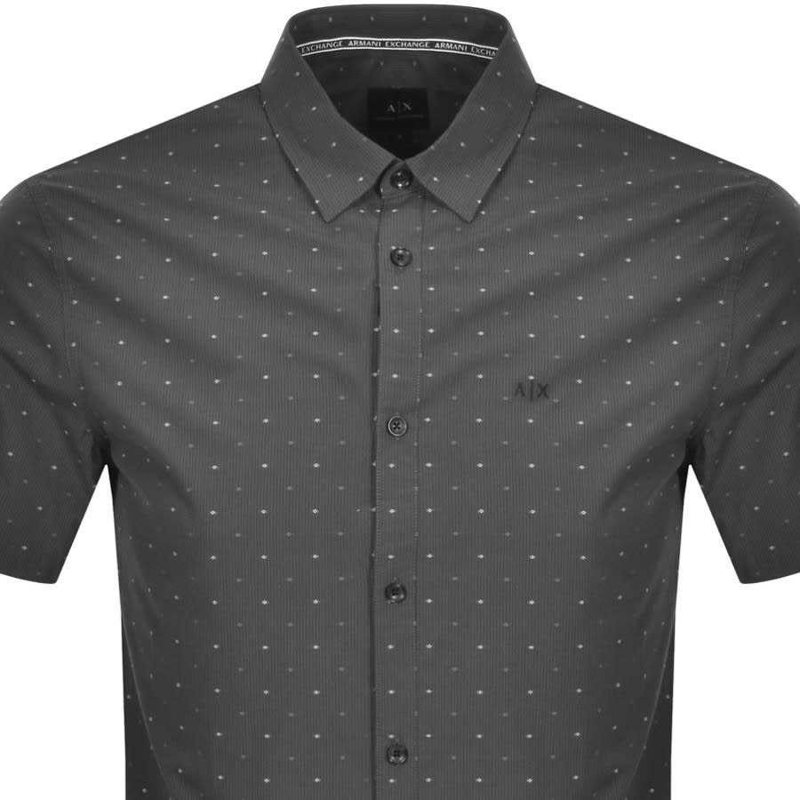 Alternative Image for ProductArmani Exchange Regular Short Sleeved Shirt Grey2
